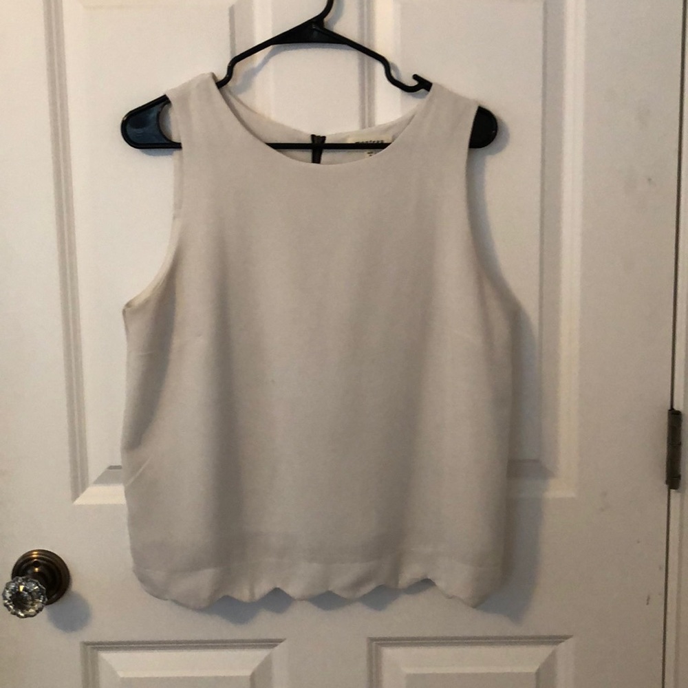 Off White scoop neck tank top